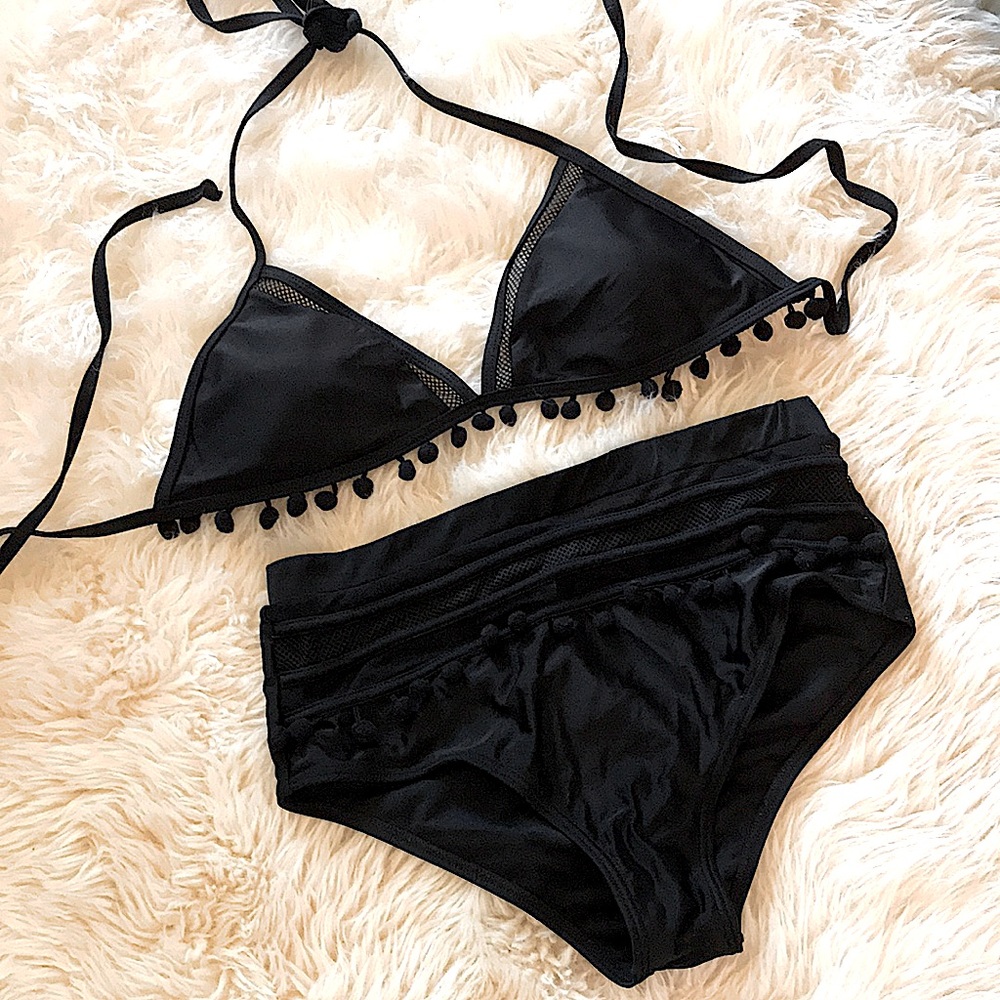 Black high waisted bikini